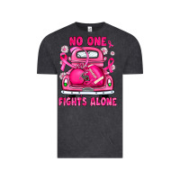 Vintage Black breast cancer no one fights alone truck football Vintage Tee - JahusDesignShop