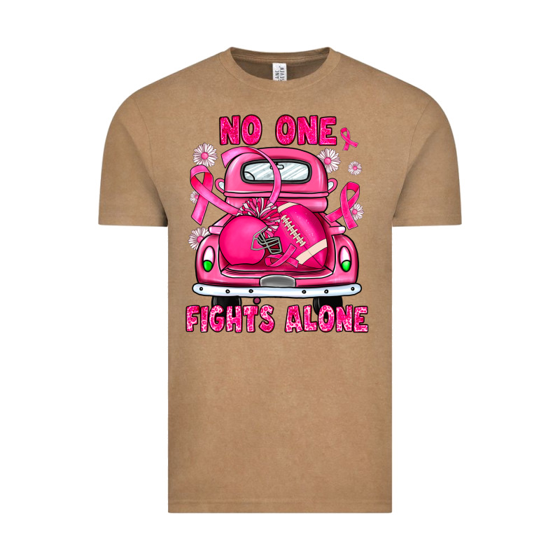 Breast Cancer No One Fights Alone Truck Football Vintage Tee by JahusDesignShop | Teevron