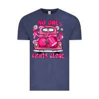 Vintage Denim breast cancer no one fights alone truck football Vintage Tee - JahusDesignShop