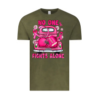 Vintage Olive breast cancer no one fights alone truck football Vintage Tee - JahusDesignShop