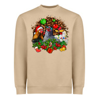 Mushroom Christmas party and chickens Heavyweight Sweatshirt - AdoDesignShop