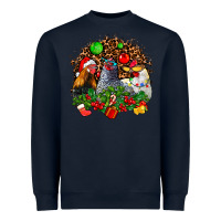 Navy Christmas party and chickens Heavyweight Sweatshirt - AdoDesignShop