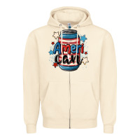 Sandshell American can cooler Zipper Hoodie - MaliasSmallBusiness