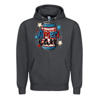 Smoke American can cooler Zipper Hoodie - MaliasSmallBusiness