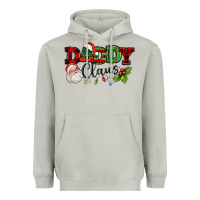 Moon Dust Daddy Claus Santa Christmas lights and holly Heavyweight Hoodie - NancyCooperArtShop