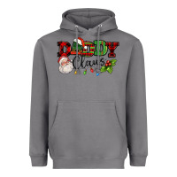 Storm Daddy Claus Santa Christmas lights and holly Heavyweight Hoodie - NancyCooperArtShop