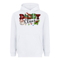 White Daddy Claus Santa Christmas lights and holly Heavyweight Hoodie - NancyCooperArtShop