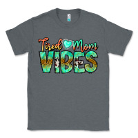 Charcoal Heather Tired Mom Vibes Classic Tee - CowhideDigitalArt