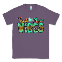 Lavender Tired Mom Vibes Classic Tee - CowhideDigitalArt