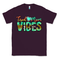 Plum Tired Mom Vibes Classic Tee - CowhideDigitalArt