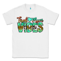 White Tired Mom Vibes Classic Tee - CowhideDigitalArt