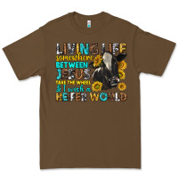 Cacao living life somewhere between jesus Premium Tee - texasbilliewilder