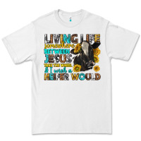 White living life somewhere between jesus Premium Tee - texasbilliewilder