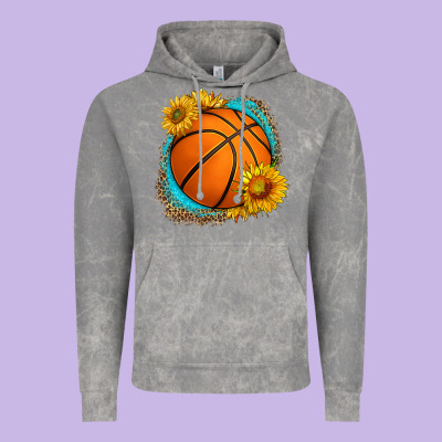 Western Basketball With Sunflower Vintage Hoodie Designed By Hra Design Shop