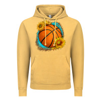 Vintage Mustard western basketball with sunflower Vintage Hoodie - HRA Design Shop