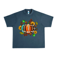 Midnight Navy fall football sunflower and fall Urban Heavy Tee - AdoDesignShop