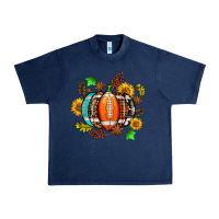 Navy fall football sunflower and fall Urban Heavy Tee - AdoDesignShop