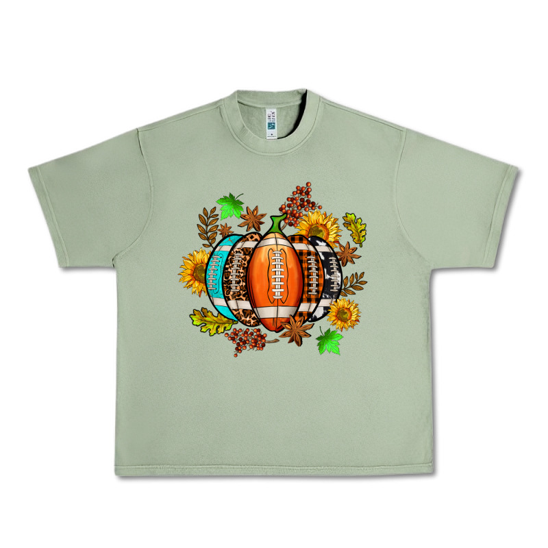 Fall Football Sunflower And Fall Urban Heavy Tee by AdoDesignShop | Teevron