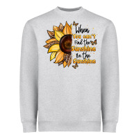 Heather Grey when you can't find the sunshine be the sunshine Heavyweight Sweatshirt - JahusDesignShop