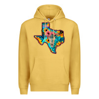 Antique Gold Western Sunflower, Rose, Gemstsone, Turquoise Bull Skull Premium Hoodie - Bettercallsaul