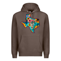 Coffee Western Sunflower, Rose, Gemstsone, Turquoise Bull Skull Premium Hoodie - Bettercallsaul