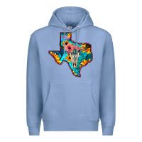 Colony Blue Western Sunflower, Rose, Gemstsone, Turquoise Bull Skull Premium Hoodie - Bettercallsaul