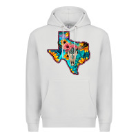 Dove Grey Western Sunflower, Rose, Gemstsone, Turquoise Bull Skull Premium Hoodie - Bettercallsaul