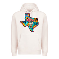 Pale Pink Western Sunflower, Rose, Gemstsone, Turquoise Bull Skull Premium Hoodie - Bettercallsaul