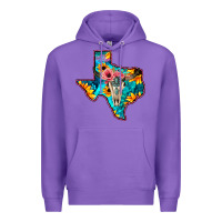 Purple Western Sunflower, Rose, Gemstsone, Turquoise Bull Skull Premium Hoodie - Bettercallsaul