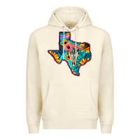Sandshell Western Sunflower, Rose, Gemstsone, Turquoise Bull Skull Premium Hoodie - Bettercallsaul