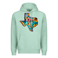 Seafoam Western Sunflower, Rose, Gemstsone, Turquoise Bull Skull Premium Hoodie - Bettercallsaul