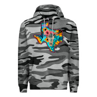 Slate Camo Western Sunflower, Rose, Gemstsone, Turquoise Bull Skull Premium Hoodie - Bettercallsaul