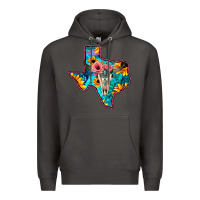 Smoke Western Sunflower, Rose, Gemstsone, Turquoise Bull Skull Premium Hoodie - Bettercallsaul