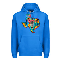 True Royal Western Sunflower, Rose, Gemstsone, Turquoise Bull Skull Premium Hoodie - Bettercallsaul