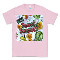 Bubblegum Pink sweet summer seamless pattern Classic Tee - BundleAndBundleShop