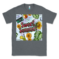 Charcoal Heather sweet summer seamless pattern Classic Tee - BundleAndBundleShop