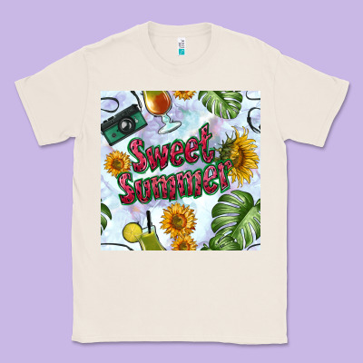Sweet Summer Seamless Pattern Classic Tee Designed By Bundleandbundleshop
