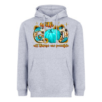 Heather Grey with god all things are possible  copy Heavyweight Hoodie - MaliasSmallBusiness