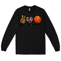 Black peace love basketball Long Sleeve Tee - Artiststas