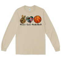 Peace Love Basketball Long Sleeve Tee | Teevron