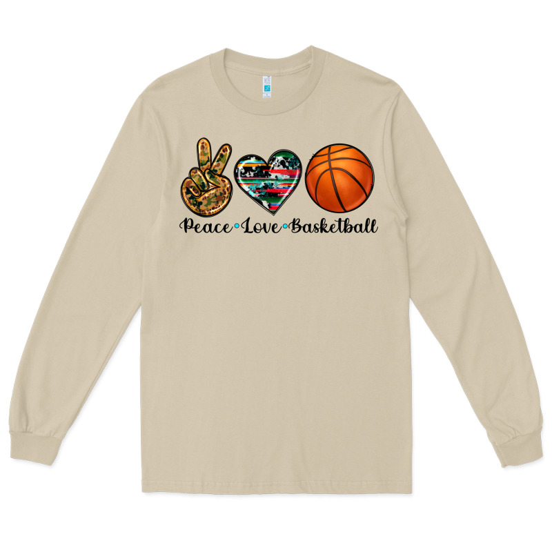 Peace Love Basketball Long Sleeve Tee by Artiststas | Teevron