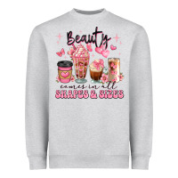 Heather Grey beauty comes in all shapes and sizes coffee cups Heavyweight Sweatshirt - JahusDesignShop