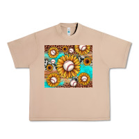 Burro baseball leopard turquoise sunflower Urban Heavy Tee - JahusDesignShop