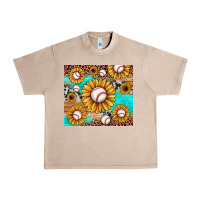 French Oak baseball leopard turquoise sunflower Urban Heavy Tee - JahusDesignShop