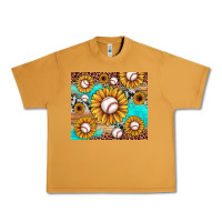 Peanut Butter baseball leopard turquoise sunflower Urban Heavy Tee - JahusDesignShop
