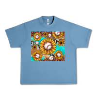 Pebble Blue baseball leopard turquoise sunflower Urban Heavy Tee - JahusDesignShop