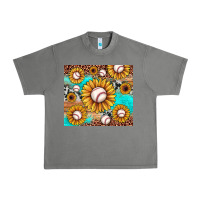 Tornado baseball leopard turquoise sunflower Urban Heavy Tee - JahusDesignShop