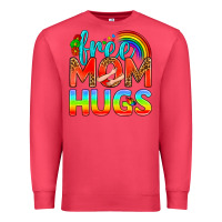 Cardinal Pride LGBTQ Free Mom Hugs Premium Sweatshirt - BundleAndBundleShop