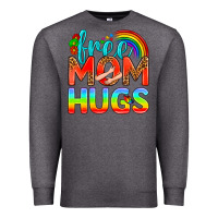 Charcoal Heather Pride LGBTQ Free Mom Hugs Premium Sweatshirt - BundleAndBundleShop