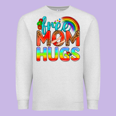 Pride Lgbtq Free Mom Hugs Premium Sweatshirt Designed By Bundleandbundleshop